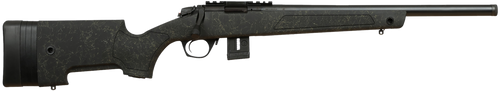Bergara Rifles BMR007 BMR-X  22 LR 10+1 18" Blued Heavy Threaded Barrel, Blued Picatinny Rail Receiver, Adj LOP Green w/Black Webbing Synthetic Stock
