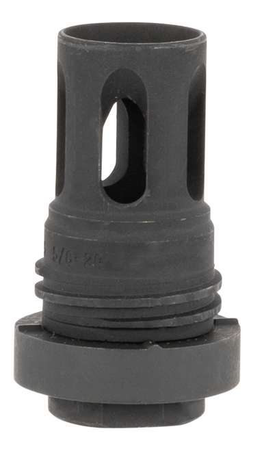 Yankee Hill 431524A Mini QD Flash Hider Black Phosphate Steel with 5/8"-24 tpi Threads & 2.13" OAL for 5.56x45mm NATO AR-Platform