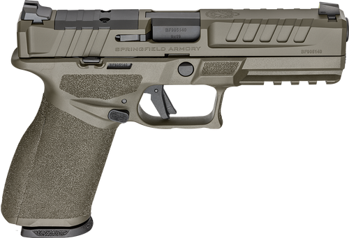 Springfield Armory EC9459GU Echelon  Full Size 9mm Luger 20+1 4.50" Black Melonite Steel Barrel, OD Green Cerakote Optic Ready/Serrated Steel Slide & Polymer Frame w/Picatinny Rail, Textured Grip