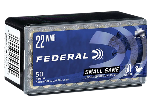 Federal 757 Small Game & Target  22WMR 50gr Jacketed Hollow Point 50 Per Box/60 Case