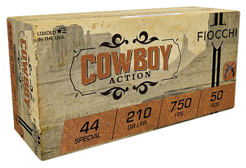 Fiocchi 44SCA Cowboy Action  44S&WSpl 210gr Lead Flat Point 50 Per Box/10 Case