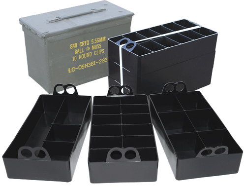 MTM Case-Gard ACO Ammo Can Organizer Insert  Black Polypropylene