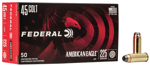 Federal AE45LC American Eagle Handgun 45Colt 225gr Jacketed Soft Point 50 Per Box/20 Case