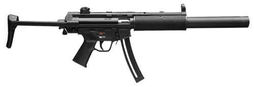 HK 81000468 MP5  Full Size 22 LR 25+1 16.10" Black Steel Barrel. Black Retractable Black Polymer Stock & Grips