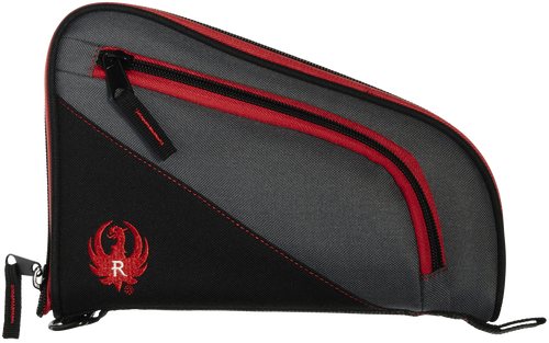 Ruger 27401 Tucson Handgun Case Black/Red/Gray Lockable Zippers
