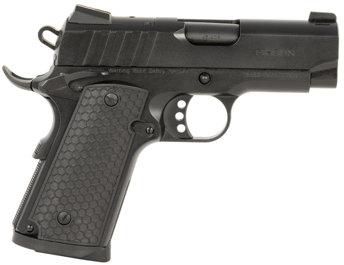 EAA GIRSAN 391041 MC1911 SC Influencer Sub-Compact 45 ACP 6+1 3.40" Blued Steel Barrel, Black Cerakote Optic Ready/Serrated Steel Slide & Frame w/Picatinny Rail & Beavertail, Gray Polymer Grip