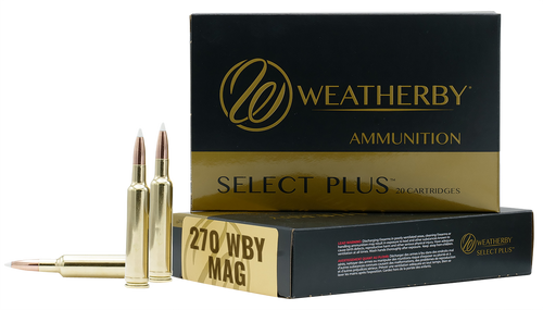 Weatherby B270130TTSX Select Plus  270WthbyMag 130gr Barnes Tipped TSX Lead Free 20 Per Box/10 Case