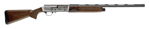 Browning 0118203004 A5 Ultimate 12 Gauge 28" Barrel 3" 4+1, Blued Barrel, Engraved Satin Nickel Finished Receiver, Gloss Oil Grade III Turkish Walnut Stock With Close Radius Pistol Grip