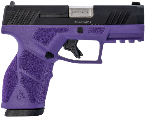 Taurus 1-GX2931DP-10 GX2  9mm Luger 10+1 3.37" Matte Stainless Steel Barrel, Matte Black Serrated Stainless Steel Slide, Dark Purple Polymer Frame w/Picatinny Rail, Polymer Grip