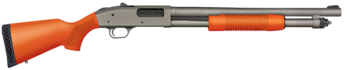 Mossberg 50791 590A1  12 Gauge Pump 3" 6+1 18.50" Tungsten Gray Cerakote Heavy Walled Barrel, Tungsten Gray Cerakote Steel Drilled & Tapped Receiver, Magpul SGA Safety Orange Synthetic Stock