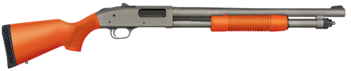 Mossberg 50791 590A1  12 Gauge Pump 3" 6+1 18.50" Tungsten Gray Cerakote Heavy Walled Barrel, Tungsten Gray Cerakote Steel Drilled & Tapped Receiver, Magpul SGA Safety Orange Synthetic Stock