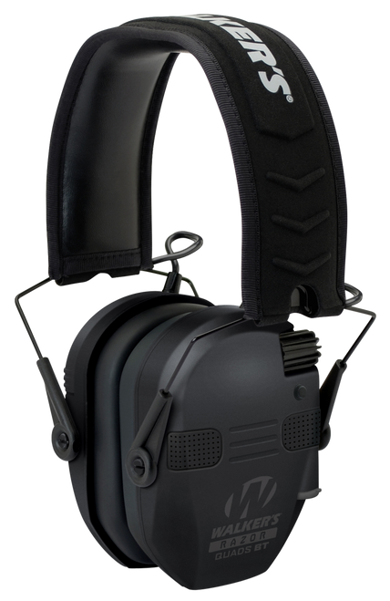 Walker's GWPRSEQMBT Razor Slim Electronic Muff 23 dB Over the Head Black Polymer