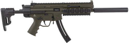 GSG GSG219GERGGSG1622G GSG-16  Full Size 22 LR 22+1 16.25" Black Green Polymer Receiver Black Collapsible w/Storage Compartment Stock Right Hand