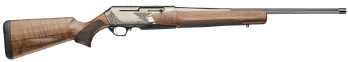 Browning 039009218 BAR MK4 Medallion 308 Win 4+1 22" Polished Blued Fluted Barrel, Satin Nickel Engraved Aluminum Alloy Drilled & Tapped Receiver, Grade III Turkish Walnut Adj Shim Stock