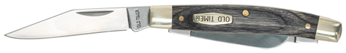 Old Timer 1149100 Heritage Series Middleman 340T 2" 1.70" 2.40" Folding Clip Point/Pen/Sheepsfoot D2 Steel Blade, 3.70" Gray Wood Laminate Handle