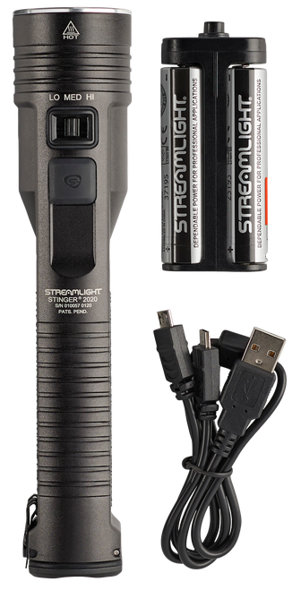 Streamlight 78100 Stinger 2020  Black Anodized 100/850/2000 Lumens White LED (No Charger)