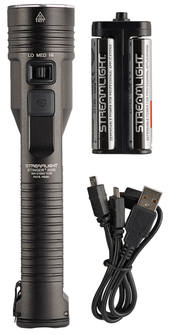 Streamlight 78100 Stinger 2020  Black Anodized 100/850/2000 Lumens White LED (No Charger)