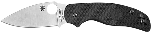 Spyderco C123PBK Sage 5 Lightweight Alzheimer's 3" Folding Plain Satin CPM S30V SS Blade, Black Textured FRN Handle
