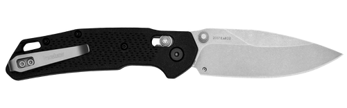 Kershaw 2037 Heist  Mid-Size 3.20" Folding Clip Point Plain Stonewashed D2 Steel Blade, Gray Textured Glass Filled Nylon Handle, Includes Pocket Clip