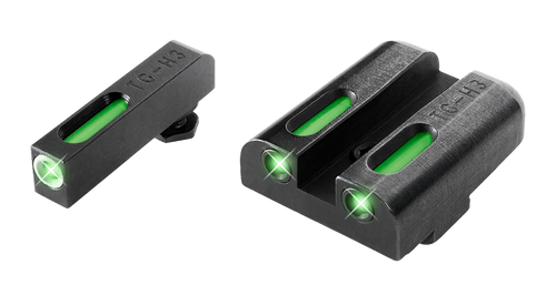 TruGlo TG13GL2A TFX  Black | Green Tritium & Fiber Optic White Outline Front Sight Green Tritium & Fiber Optic Rear Sight