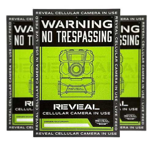 Tactacam/reveal S1 No Trespassing  Sign Durable Plastic