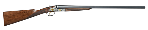 F.A.I.R. FRISSL2028 Iside Select 20 Gauge Break Open 2rd 28" Black Side By Side Barrel, Polished Silver w/Gold Inlay Receiver, English Style Oiled Walnut Stock, Technichoke XP50 Choke System