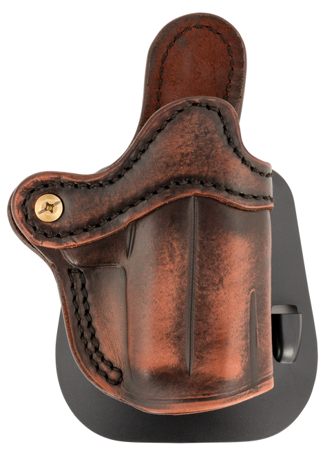 1791 Gunleather ORPDHCVTGR Paddle Holster Optic Ready OWB Size Compact Vintage Leather Paddle Fits Glock 43 Fits Sig P365 Fits Taurus GX4 Right Hand