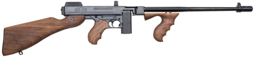 Thompson T110S 1927A-1 Deluxe 45 ACP Caliber with 16.50" Barrel, 10+1 Capacity (Stick), Blued Metal Finish, American Walnut Stock Wood Grip Right Hand