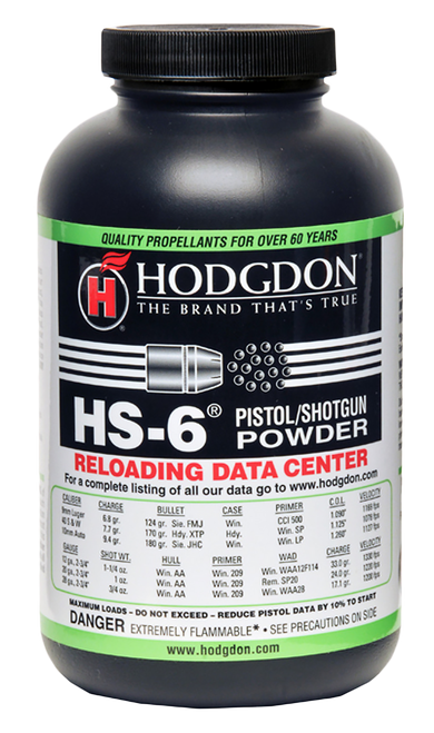 Hodgdon HS61 Smokeless Powder HS-6 Pistol/Shotgun Multi-Caliber 1 lb