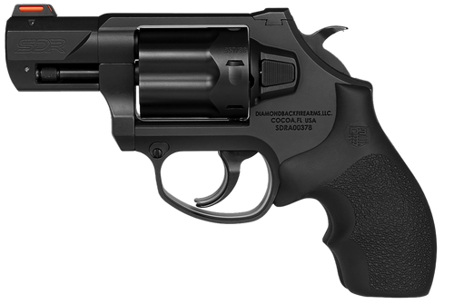 Diamondback DB0700S001 SDR  Small 357 Mag/38 Special +P 6 Shot 2" Black Nitride Stainless Steel Barrel, Cylinder & Frame, Black Hogue Rubber Grip, Exposed Hammer