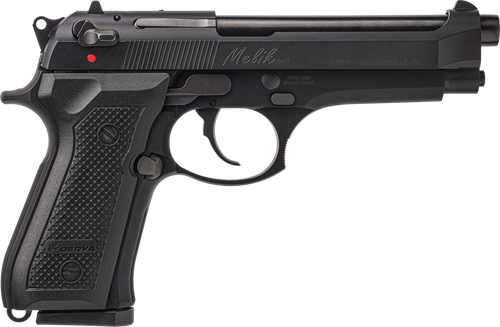 Derya Firearms 10LMELIK9TR Melik  9mm Luger 10+1 4.90" Black Melonite Steel Barrel, Black Melonite Serrated Steel Slide,  Black Aluminum Frame, Black Polymer Grip