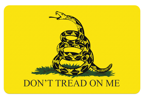 TekMat TEKR17GADSDEN Gadsden Flag Cleaning Mat Black/Yellow Rubber 11"x17" Snake/"Don't Tread On Me"