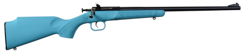Crickett KSA2302 Youth  22 LR 1rd 16.12" Blued Barrel & Receiver, Fixed Front/Adjustable Rear Peep Sights, Blue Synthetic Stock w/11.5" LOP, Rebounding Firing Pin Safety