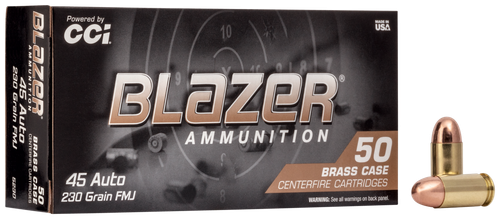 CCI 5230 Blazer Brass Handgun 45ACP 230gr Full Metal Jacket 50 Per Box/20 Case
