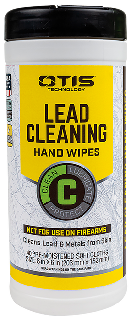 Otis FG40CLRW Lead Cleaning Hand Wipes Cleans Lead & Metals from Skin 40 Count Can