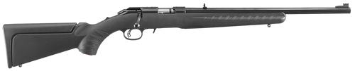 Ruger 8323 American Rimfire Compact 22 WMR 9+1 18" Satin Blued Steel Barrel & Alloy Steel Receiver w/Integral Scope Mount, Black Fixed Synthetic Stock, Right Hand