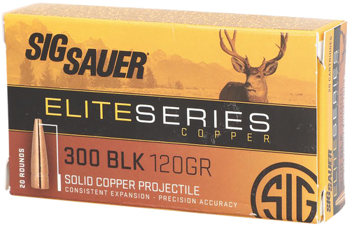 Sig Sauer E3006H120 Elite Copper Hunting  30-06Springfield 150gr Copper Solid 20 Per Box/10 Case