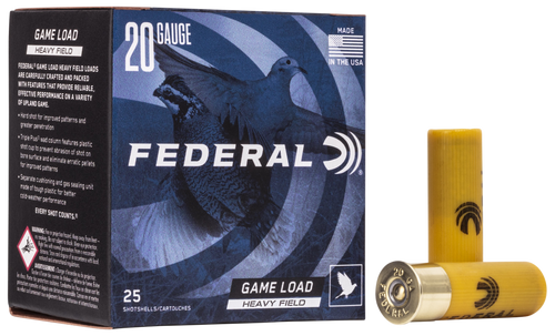 Federal H20275 Game-Shok Heavy Field 20Gauge 2.75" 1oz 7.5Shot 25 Per Box/10 Case