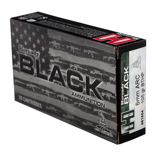 BLACK 6MM ARC 105GR BOAT TAIL HOLLOW POINT 200/CASE