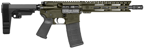 Diamondback DB1916K101 DB15  5.56 NATO 30+1 10" Black Nitride Heavy Threaded Barrel, OD Green Cerakote Picatinny Rail Aluminum Receiver, 9" M-LOK Handguard SB Tactical Brace & Black Magpul MOE Grip
