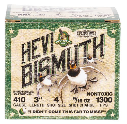 HEVI-Shot HS19004 HEVI-Bismuth  410Gauge 3" 9/16oz Bismuth 4Shot 25 Per Box/10 Case