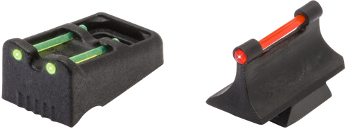 TruGlo TG961R Slug Gun Series  Black | Red Fiber Optic Front Sight Green Fiber Optic Rear