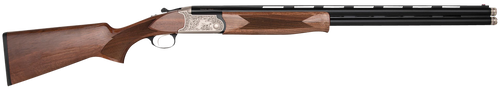 Charles Daly 930344 202A  Full Size 28 Gauge Break Open 3" 2rd 26" Blued Vent Rib Barrel, Silver Engraved Aluminum Receiver, Checkered Walnut Stock