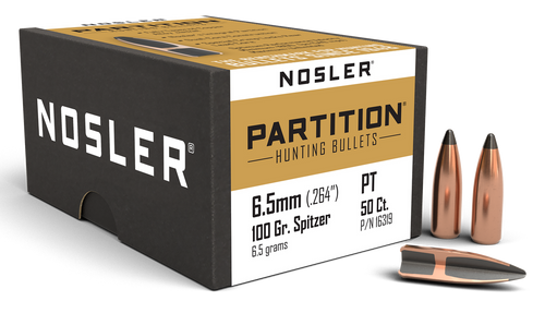Nosler 16319 Partition  6.5 Creedmoor 100gr Partition Spitzer 50/Box