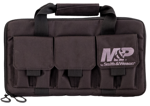 M&P Accessories 110029 Pro Tac Handgun Case Black Nylon Holds 2 Handguns