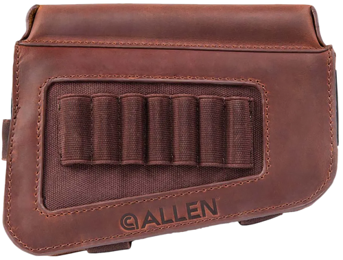 Allen 8519 Westcliff Buttstock Cartridge Carrier 7rd Leather Rifle Buttstock Mount Features Raised Cheek Piece