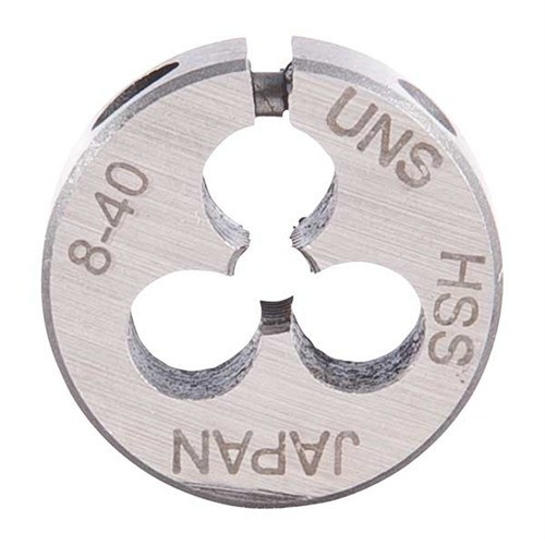 ROUND WIRE GAUGE CARBON DIE 13/16” DIAMETER 8-40 THREAD