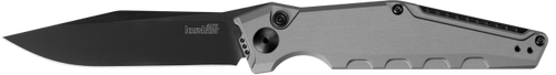 Kershaw 7900GRYBLK Launch 7 3.75" Folding Clip Point Drop Point Plain Black DLC CPM 154 SS Blade Gray Anodized Aluminum Handle Includes Pocket Clip