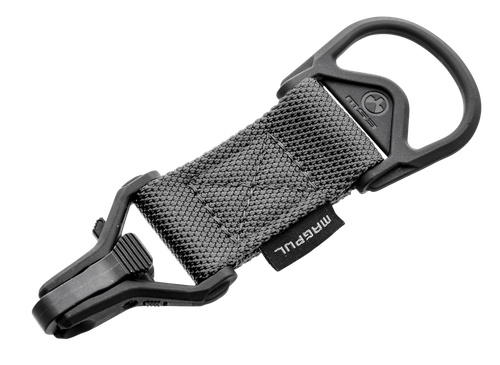 Magpul MAG516-GRY MS1/MS3 Sling Adapter made of Steel with Stealth Gray Melonite Finish, Polymer Hardware, Nylon 1.25" Webbing & Two to One-Point Design for AR-15, M4 & M16