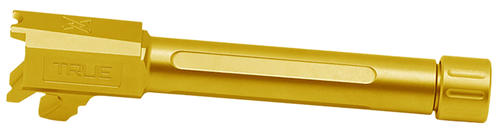 True Precision Inc TPSHCPBXTG Springfield  9mm Luger 3.70" Threaded Gold TiN Stainless Steel, Fits Springfield Hellcat Pro